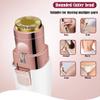2-in-1 Rechargeable Electric Hair Remover and Eyebrow Trimmer, 18K Gold Plated, Built-in Light, Rose Gold (white 2 in 1) view 3