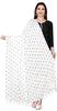 HIBMBACTI Women and Girls Cotton Hand Printed Bandhani Design Dupatta | Ethnic Tie Die Print Dupatta (LENGTH 2M) (White 1) view 1