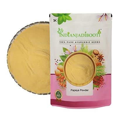 IndianJadiBooti Papita Powder- Papaya Powder, 400 Grams Pack | (Pack Of 2)