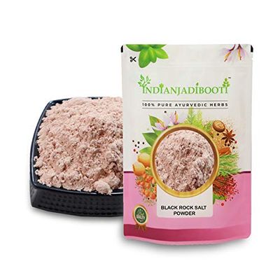 IndianJadiBooti Kala Namak Powder - Black Rock salt Powder, 400 Grams | (Pack Of 2)