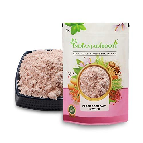 IndianJadiBooti Kala Namak Powder - Black Rock salt Powder, 400 Grams | (Pack Of 2)