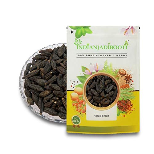 IndianJadiBooti Harad Small Black (Kali Harad) | Terminalia Chebula for Gas & Digestion | Choti Harad/Bal Harad/Himej | Sun-Dried & Whole | 900g Pack of 2