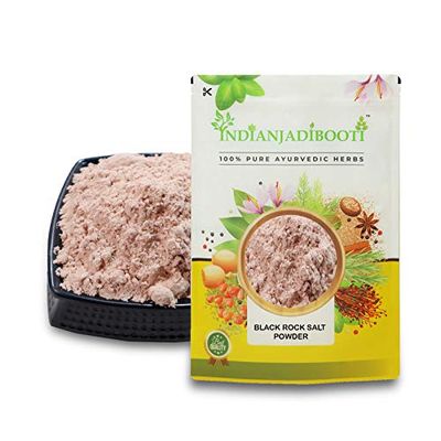 IndianJadiBooti Kala Namak Powder - Black Rock salt Powder, 900 Grams | (Pack Of 2)