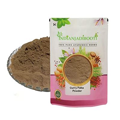IndianJadiBooti Kadi Patta Powder - Kari Leaf Powder - Meetha Neem Powder - Curry Leaves Powder, 400 Grams Pack | (Pack Of 2)