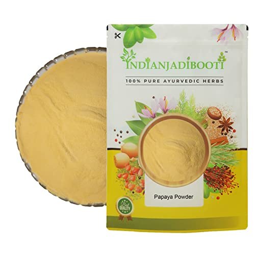 IndianJadiBooti Papita Powder- Papaya Powder, (Pack of 2) 900 Grams Each | (Pack Of 2)
