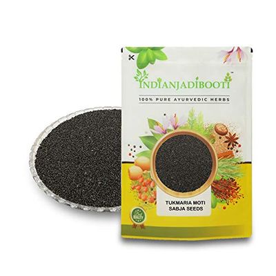 IndianJadiBooti Sabja Basil Tukmaria Seeds | 2 Packs of 900 Grams | Beat the Summer Heat with Cooling properties | High Fibre seeds
