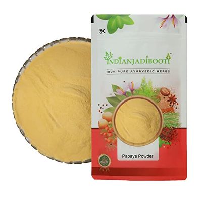IndianJadiBooti Papita Powder- Papaya Powder, (Pack of 2) 100 Grams Each | (Pack Of 2)