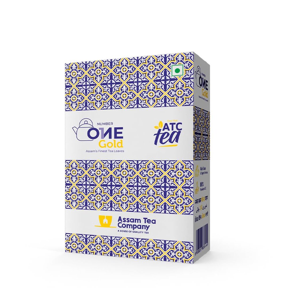 ATC Tea Number One Gold 250G X 4 | Assams Finest Tea Leaves | Rich Taste And Aroma | Golden Liquor | Smooth Flavor | Blend Of Second Flush Assam And High Grown Darjeeling | Ideal For Chai Milk And Black Tea