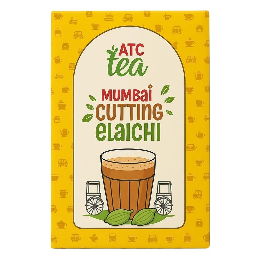 ATC Mumbai Cutting Elaichi Chai 225g Pack Of 2 | Smooth Assam Tea Flavored With Asli Elaichi | Ideal For Chai | Suitable For Black & Milk Tea | Authentic Cardamom Taste