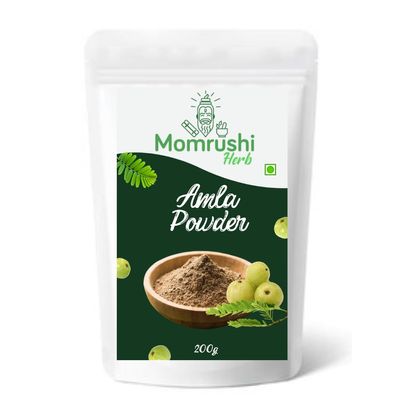 Momrushi Organic Amla Powder 200g | Indian Gooseberry Powder | Edible & Pure Amla Churna powder | Rich in Vitamin C, Fights Dandruff | For Hair Growth, Hair, Skin, Drinking, Eating (200gm)