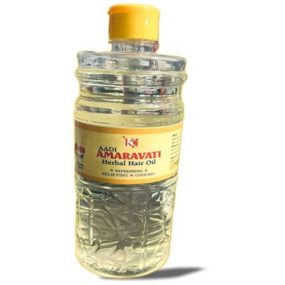 Aadi Amaravati Herbal Hair Oil, Refreshing and Cooling, Yellow 750ml