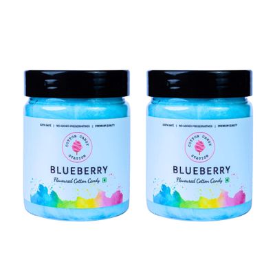 Cotton Candy Blueberry Flavour - 20G (Pack Of 2) | Light | Vegan | Perfect for Parties | Birthday Parties/Weddings/Festivals/Baby Showers/Corporate Events | 100% Safe | No Added Preservatives