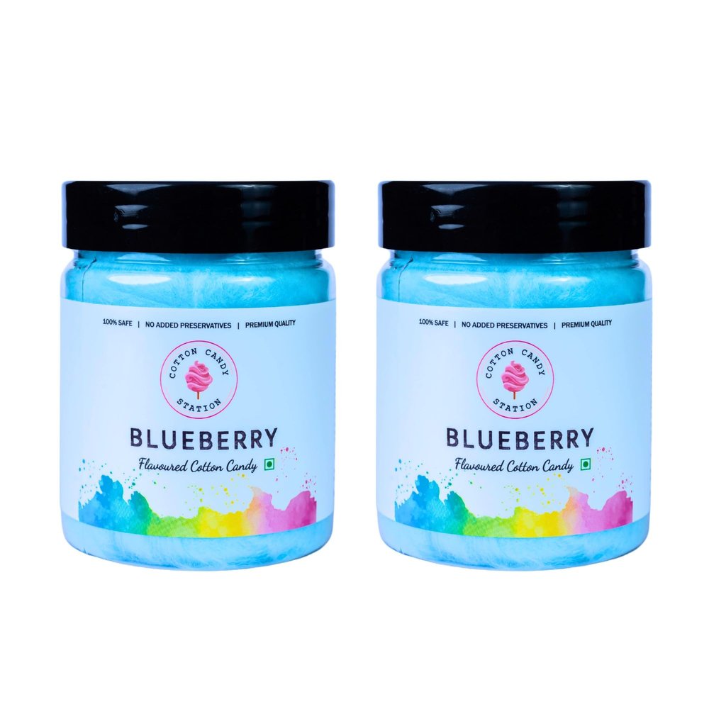 Cotton Candy Blueberry Flavour - 20G (Pack Of 2) | Light | Vegan | Perfect for Parties | Birthday Parties/Weddings/Festivals/Baby Showers/Corporate Events | 100% Safe | No Added Preservatives