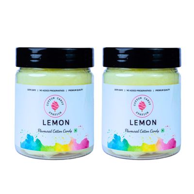 Cotton Candy Lemon Flavour - 20G (Pack Of 2) | Light | Vegan | Perfect for Parties | Birthday Parties/Weddings/Festivals/Baby Showers/Corporate Events | 100% Safe | No Added Preservatives