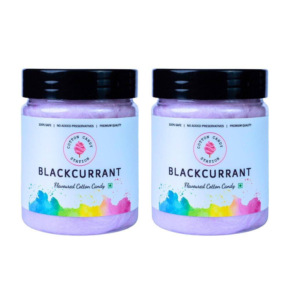 Cotton Candy Blackcurrant Flavour - 20G (Pack Of 2) | Light | Vegan | Perfect for Parties | Birthday Parties/Weddings/Festivals/Baby Showers/Corporate Events | 100% Safe | No Added Preservatives