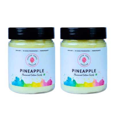 Cotton Candy Pineapple Flavour - 20G (Pack Of 2) | Light | Vegan | Perfect for Parties | Birthday Parties/Weddings/Festivals/Baby Showers/Corporate Events | 100% Safe | No Added Preservatives