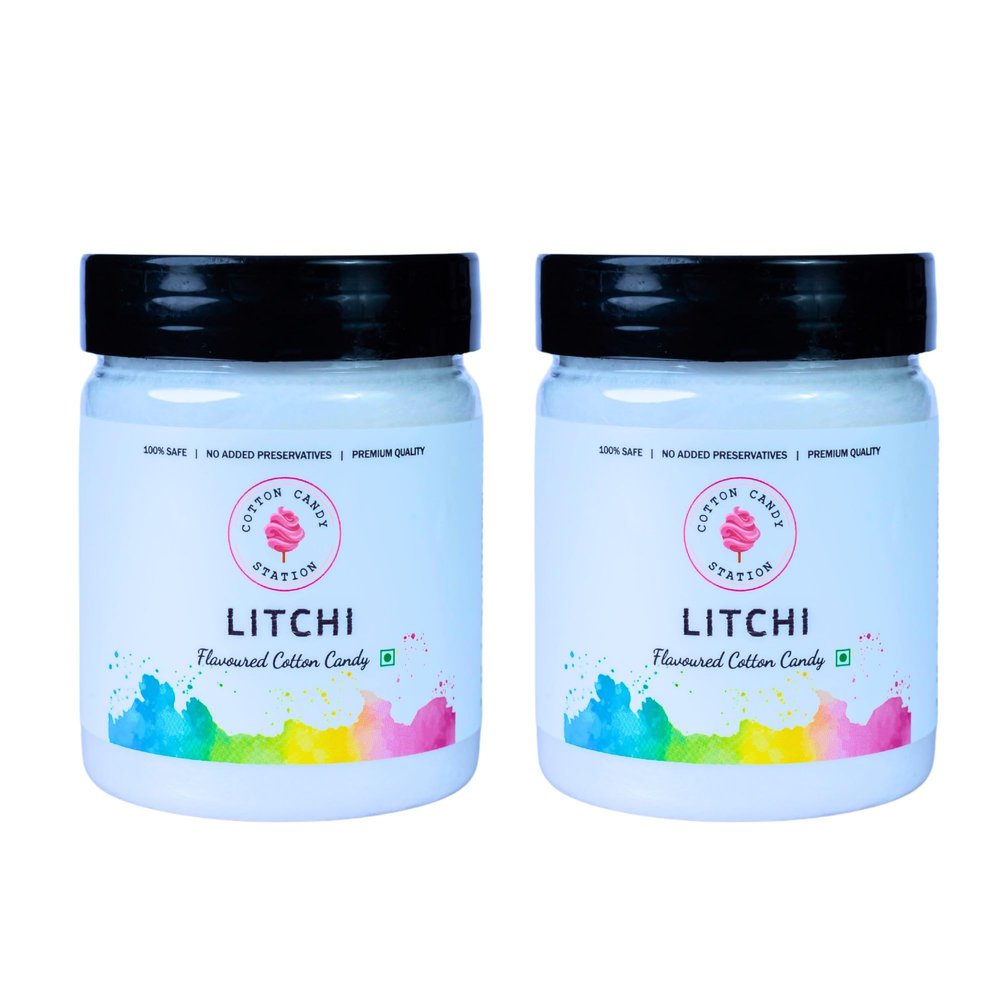 Cotton Candy Litchi Flavour - 20G (Pack Of 2) | Light | Vegan | Perfect for Parties | Birthday Parties/Weddings/Festivals/Baby Showers/Corporate Events | 100% Safe | No Added Preservatives