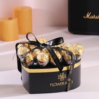 Floweraura Fresh Chocolate Bouquet of 20 Choco Balls In Designer Heart Box For Birthday & Anniversary Gift, Mother's Day Gift, Valentine's Gift & Gift For Parties & Occasions (Same Day Delivery),500 G