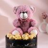 FlowerAura Premium Combo of Fresh Live 8 Choco Balls & Teddy In Box Gift For Birthday | Anniversary | Love | Girlfriend's Day | Mothers Day Gift For Mom (Same Day Delivery) view 2