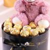 FlowerAura Premium Combo of Fresh Live 8 Choco Balls & Teddy In Box Gift For Birthday | Anniversary | Love | Girlfriend's Day | Mothers Day Gift For Mom (Same Day Delivery) view 4