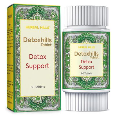 Herbal Hills Detoxhills Tablets, (60 Tablets Pack) | Supports Body Detox & Internal Cleansing | Ayurvedic Detox Supplement For Toxin Removal & Gut Health | With Triphala, Trikatu & Harde