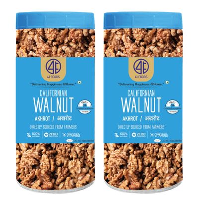 41 Foods Premium Walnuts | Akhrot | 800g (400g x 2)