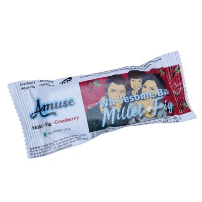 Amuse Wholesome Nutrition Bar In The Flavour Of Cranberry|45Grms|Pack Of 12