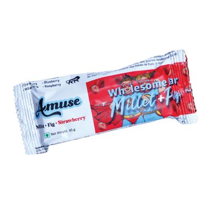 Amuse Wholesome Nutrition Bar In The Flavour Of Strawberry|45Grms