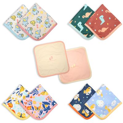 Adhigams Cotton Napkins for Newborns Baby | Extra Soft & Super Absorbent Cloth Napkins for Baby Boys & Girls (02 Years) | Printed Reusable Face Towels, Pack of 10 (25 x 25 cm)