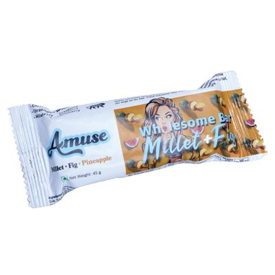 Amuse Wholesome Nutrition Bar In The Flavour Of Pineapple |45Grms