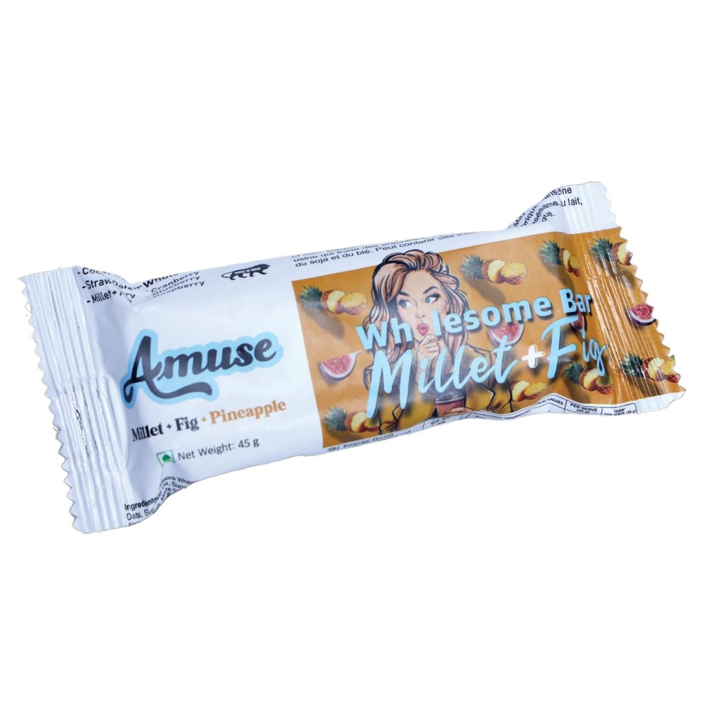 Amuse Wholesome Nutrition Bar In The Flavour Of Pineapple |45Grms