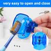 G.FIDEL 2 Pack Travel Toothbrush Head Covers Toothbrush Protector Cap Brush Pod Case Protective Portable Plastic Clip for Household Travel, Business, School, Bathroom, Camping view 4