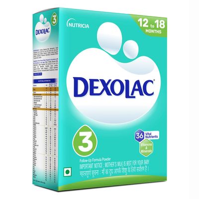 Dexolac Follow-Up Formula Stage 3 Powder (12-18 Months), 400 g Refill Pack