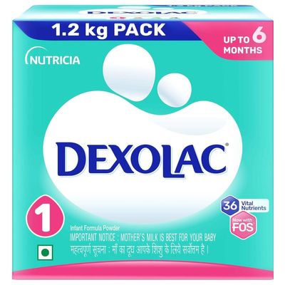 Dexolac Infant Formula Stage 1 Powder for Up to 6 Months, 1.2 kg