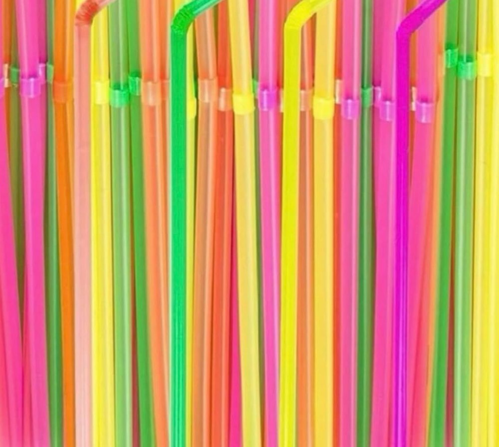 ASTRELLA Crazy Drinking Straw (Multicolor, Pack of 300)