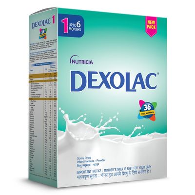 Dexolac Infant Formula Stage 1 Up to 6 Months, 400 g Refill Pack