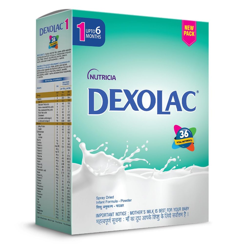 Dexolac Infant Formula Stage 1 Up to 6 Months, 400 g Refill Pack