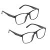 CRIBA Imported Pack of 2 Spring Reading Glasses+1.00+1.25+1.50+1.75 +2.00+2.25 +2.50+2.75+3.00 Single Vision Power Eyeglass-H (+2.00) view 1