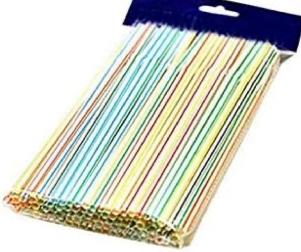 ASTRELLA Bent Drinking Straws | Multicolor, Pack of 300 | Flexible & Durable Disposable Straws for Parties, Events, and Everyday Use