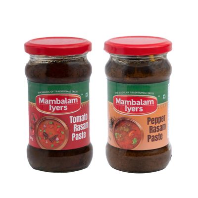 Mambalam Iyer's Tomato and Pepper Rasam Paste Combo Pack