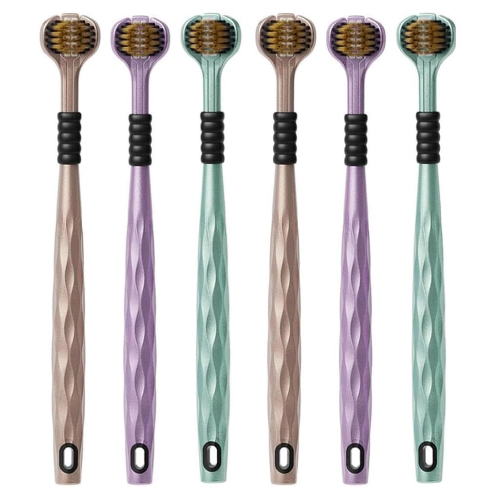 3-Sided Toothbrush | Ultra Soft Bristles for Deep Cleaning | Triple Action Manual Toothbrush | Triple Head Design for 360 Cleaning | Eco-Friendly & Gentle on Gums (6)