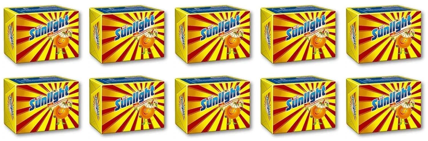 Sunlight Laundry Soap, 150g - Pack of 10