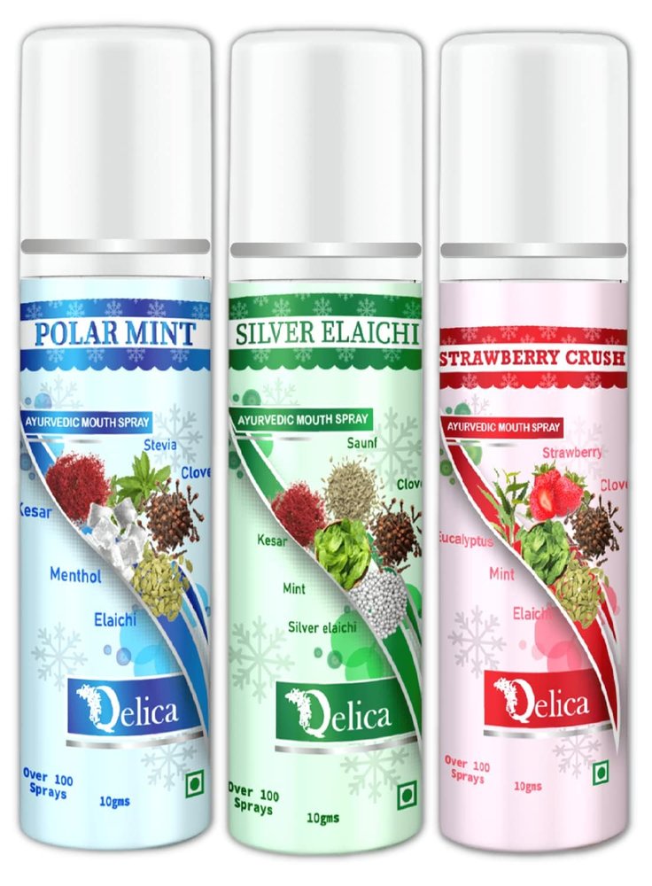 Qelica Love Special Mouth Freshener Long-Lasting Kiss-Ready Breath Freshness (Strawberry Crush & Silver Elachi & Polar Mint)