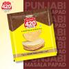 Agrawal's 420 Punjabi Masala Papad | 100% Vegetarian, No Artificial Colors | Crispy & Crunchy for Meals & Snacks | Pack of 2, 800g (400g each pack) view 3
