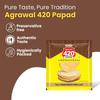 Agrawal's 420 Punjabi Masala Papad | 100% Vegetarian, No Artificial Colors | Crispy & Crunchy for Meals & Snacks | Pack of 4, 1600g (400g each pack) view 4