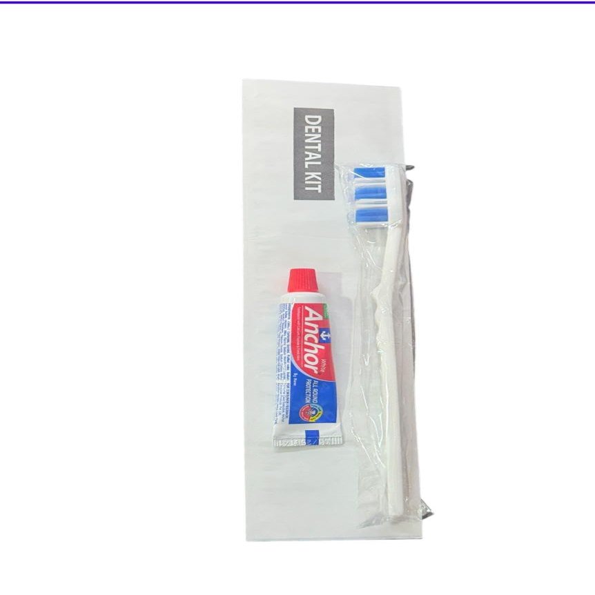 Avs Balaji Hotel Accessories Dental Kit, 1 Toothbrush & 1 Toothpaste Pack Of 150 Sets Disposable Travel | Individually Wrapped| Vacation Rental |Guest House