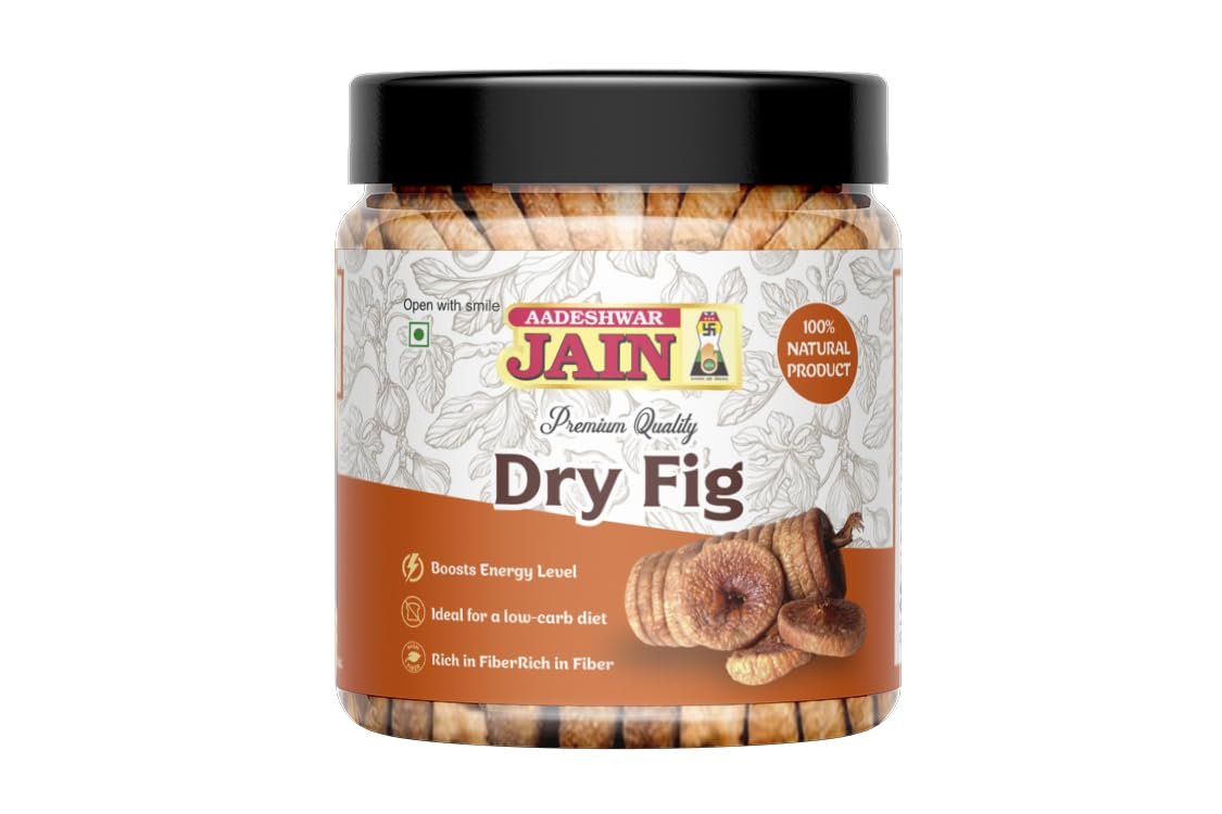 Aadeshwar Jain Anjeer | Figs | Afghani Anjeer I Low in Fat | Healthy Snack I Rich Source of Vitamins Dietary Fiber (250g)