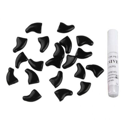 bnf 5x20Pcs Nail Caps Grooming for Pet Dog Cat Paw Claws M Black | Cat Supplies | Grooming