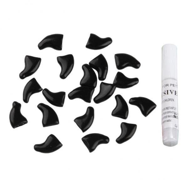 bnf 5x20Pcs Nail Caps Grooming for Pet Dog Cat Paw Claws M Black | Cat Supplies | Grooming