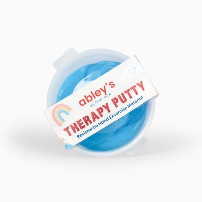 abley's Therapy Putty for Kids Play & Learning | Hand Exercise & Stress Relief Putty | Develops Fine Motor Skills & Hand Strength | Ideal for Occupational Therapy & Rehabilitation Blue, 50g